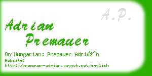 adrian premauer business card